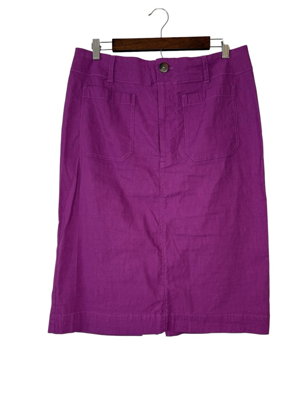 Maeve Anthropologie Purple Knee Length Skirt Size Large